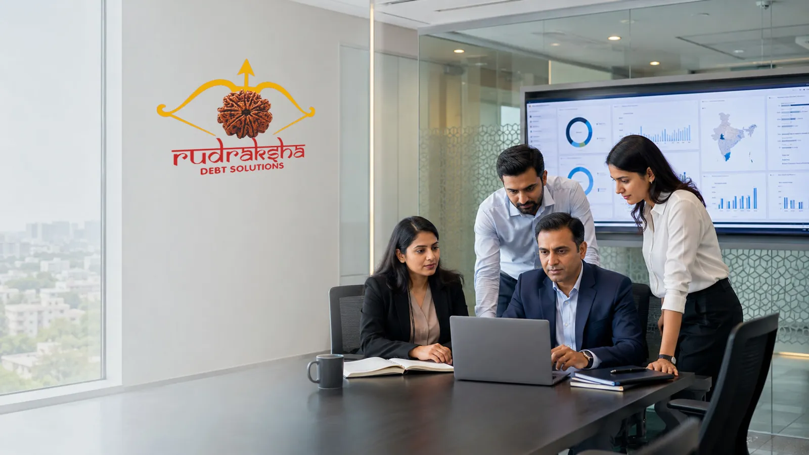 Rudraksha Debt Solutions recovery leadership reviewing portfolio performance